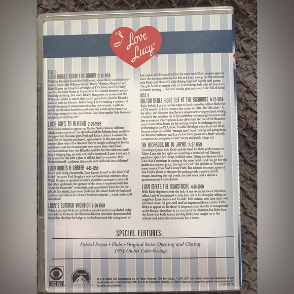 Bundle 3 for $10 I Love Lucy the final seasons 7, 8 and 9. Four disc set EUC - Picture 7 of 7